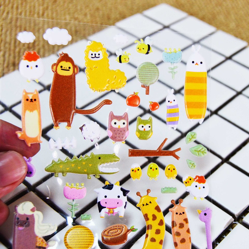 Custom Scrapbooking Puff Sticker Decorative Bubble Sticker Cartoon 3D Foam Puffy Stickers for Kids