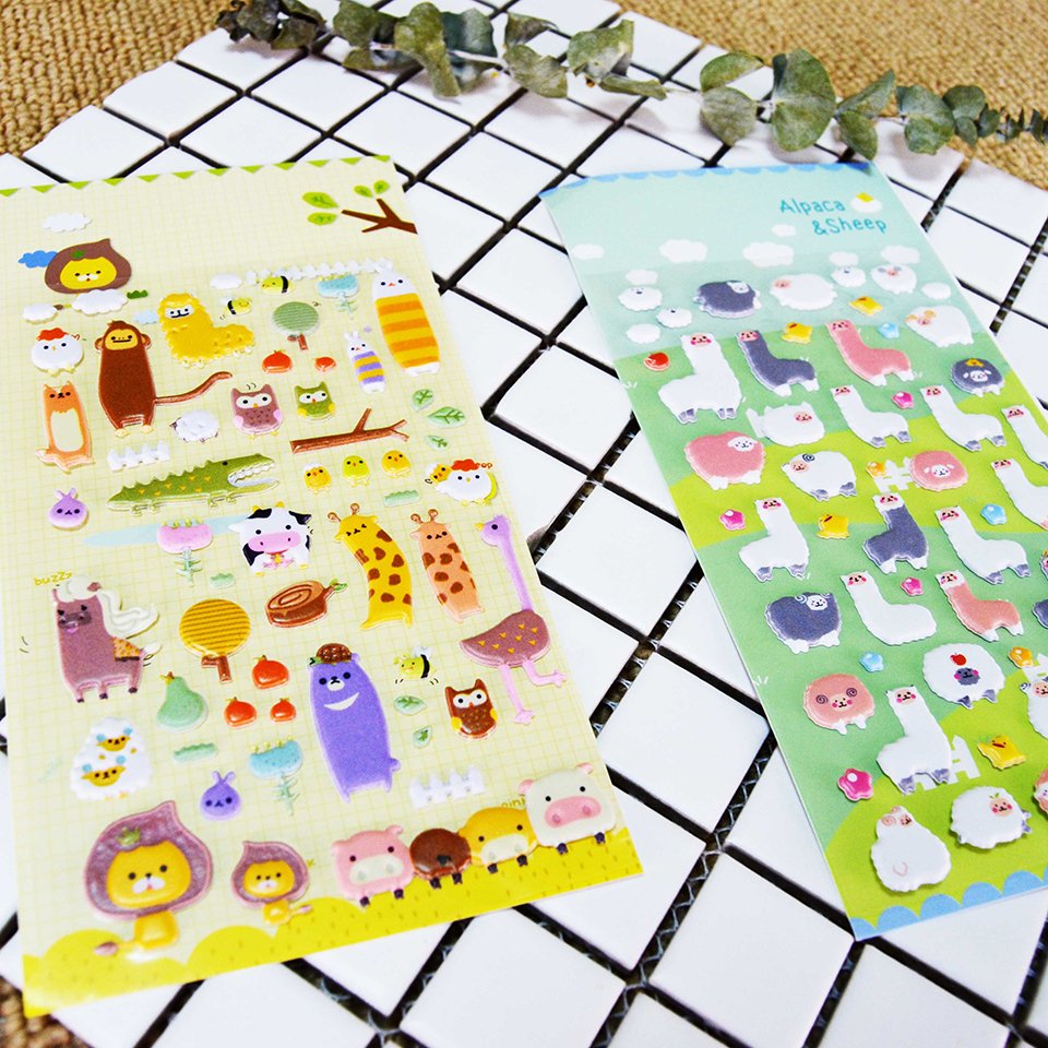 Custom Scrapbooking Puff Sticker Decorative Bubble Sticker Cartoon 3D Foam Puffy Stickers for Kids