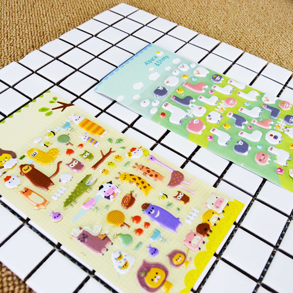 Custom Scrapbooking Puff Sticker Decorative Bubble Sticker Cartoon 3D Foam Puffy Stickers for Kids