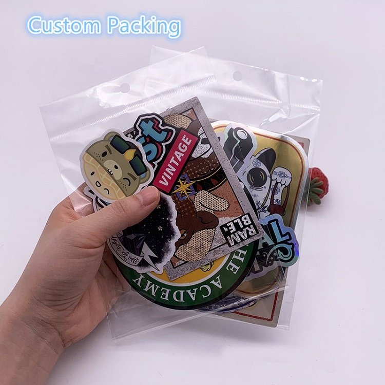 Custom Waterproof Random Laptop Skateboard Anime Cute Vinyl Sticker Sheet Die Cut Sticker Pack