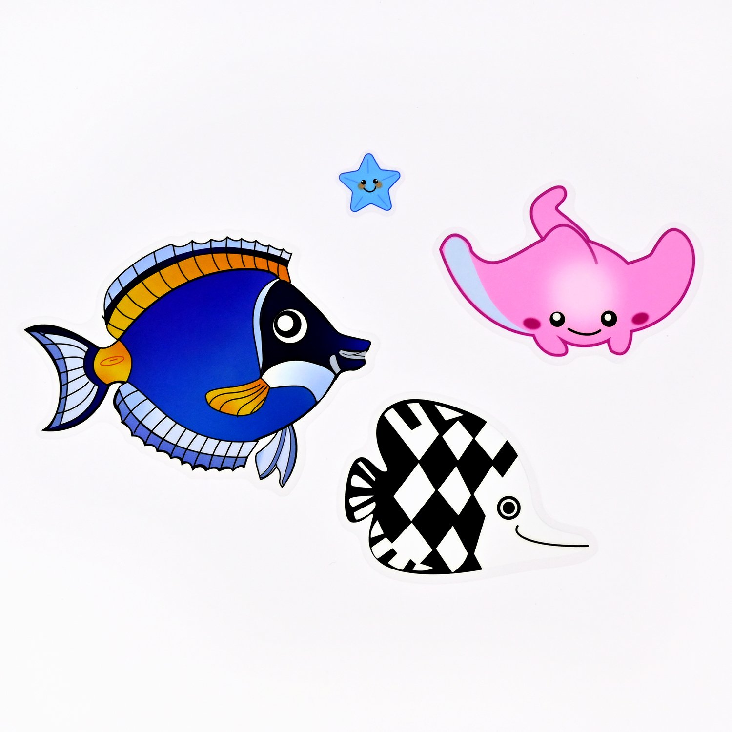Cartoon animal glass kindergarten Fresh seafood shop decoration early education center door film static electricity stickers