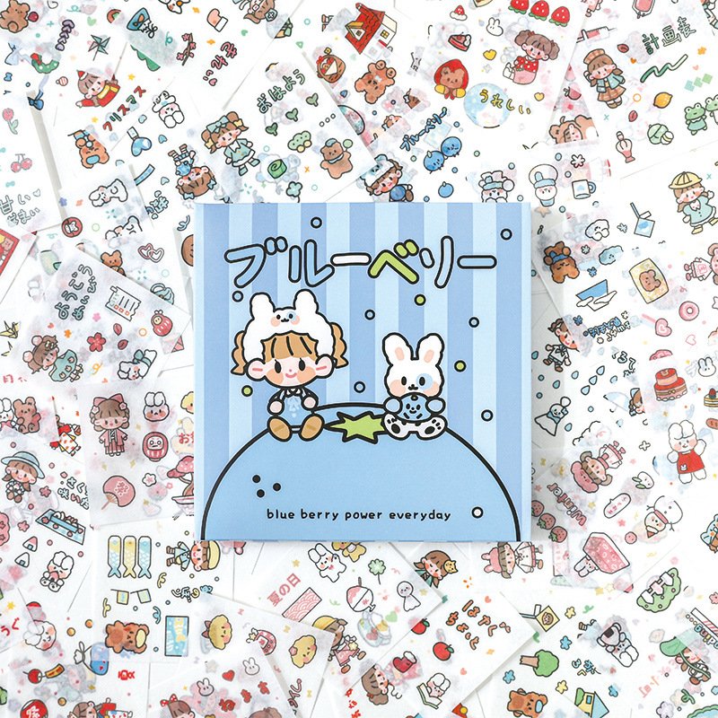 100 pcs/set Cute Cartoon Stickers Set Kawaii Diary Album Stationery Stickers Scrapbooking Decorative DIY Craft Stickers