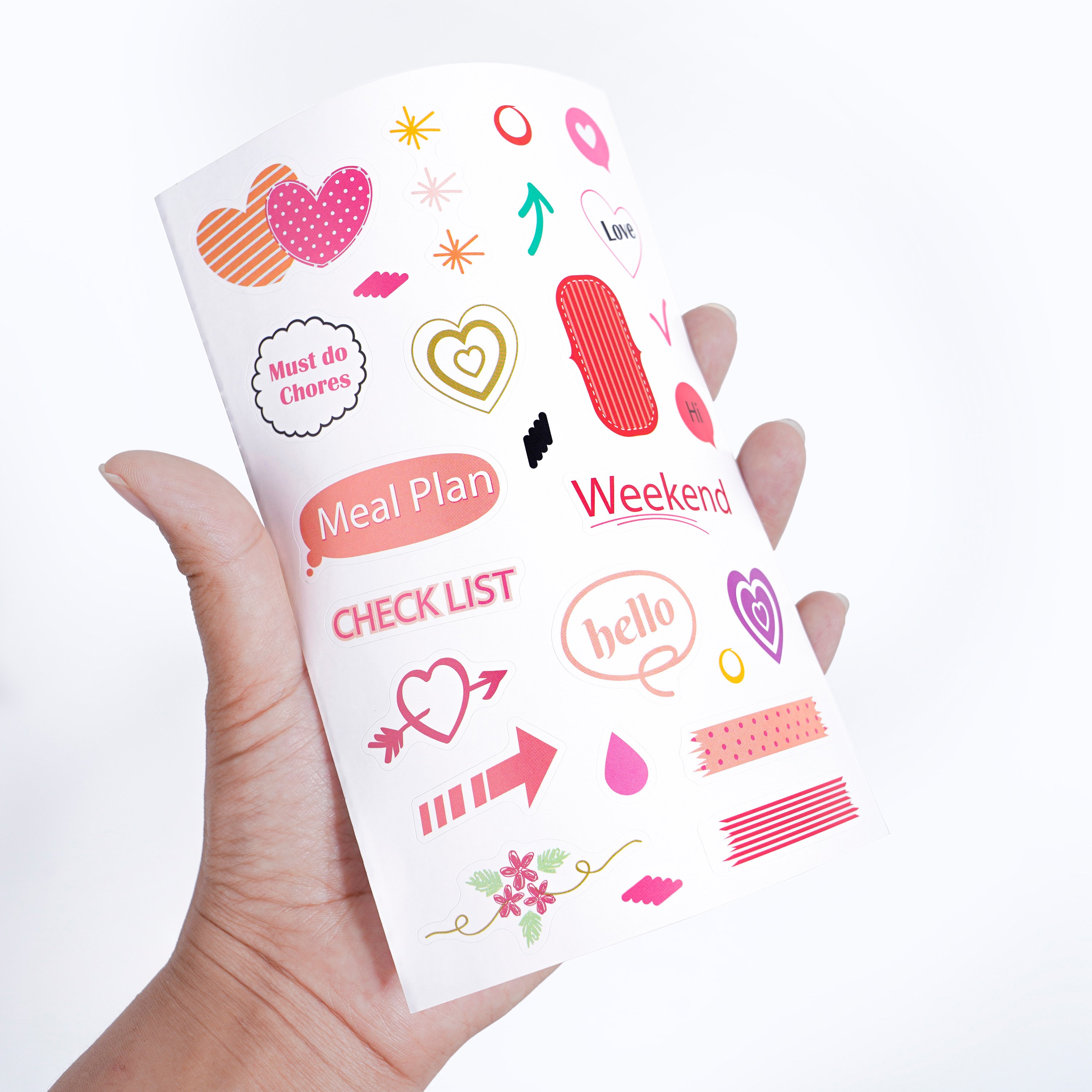 Custom Print Logo Label A4 A5 A6 Self-adhesive Cartoon Stickers Paper Vinyl Waterproof Kiss Cut Sticker Sheets For Kids