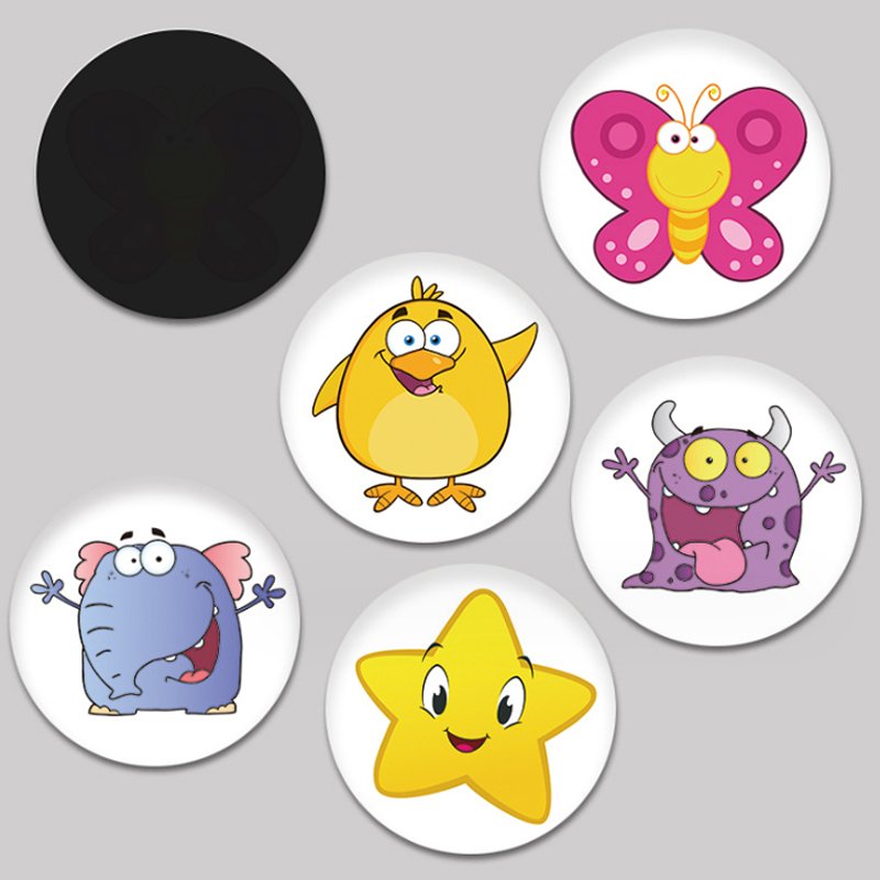 Cartoon Style Thermochromic Decorative Stickers Color-Changing Pee Training Decals for Kids for Home Decoration