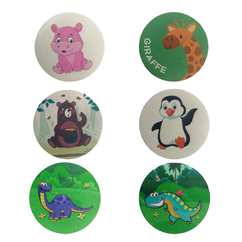 Cartoon Style Thermochromic Decorative Stickers Color-Changing Pee Training Decals for Kids for Home Decoration