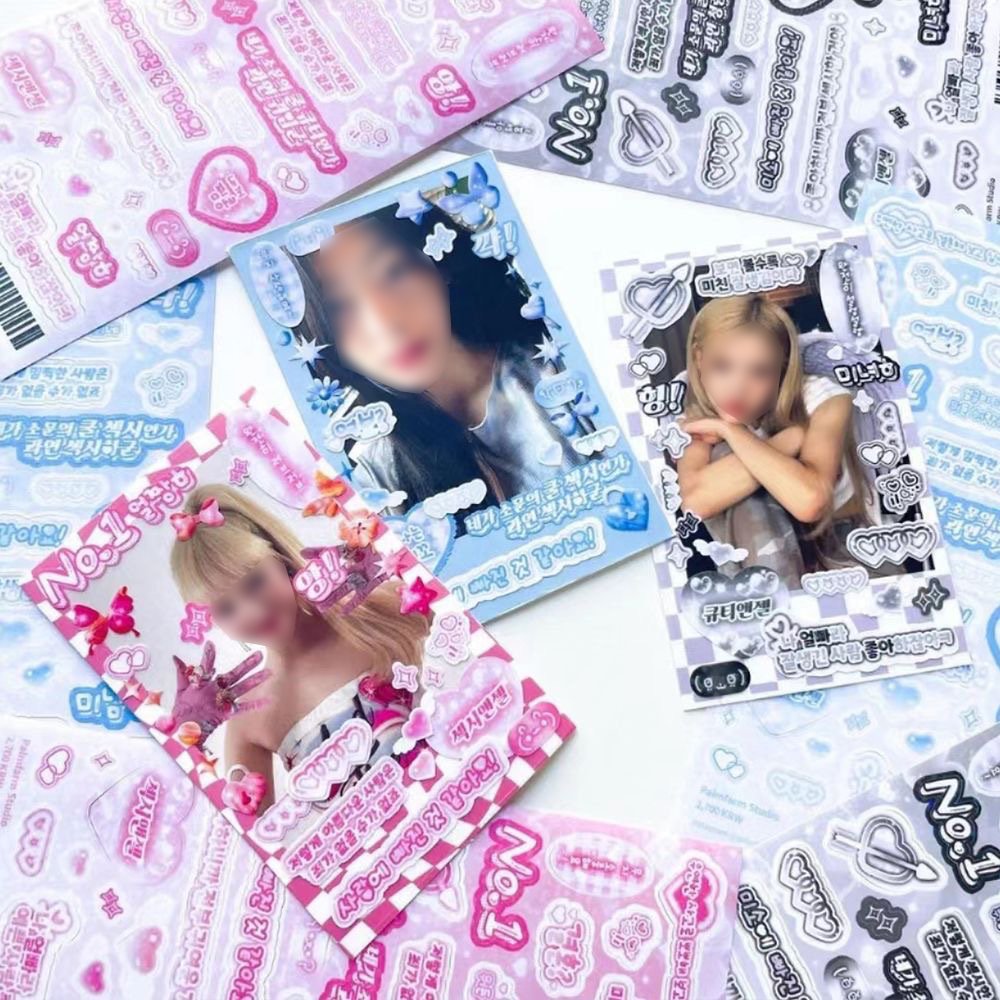 Custom rainbow fart qua qua goo card stickers ins high value pop Korean Japanese sweet handbook stickers DIY decoration