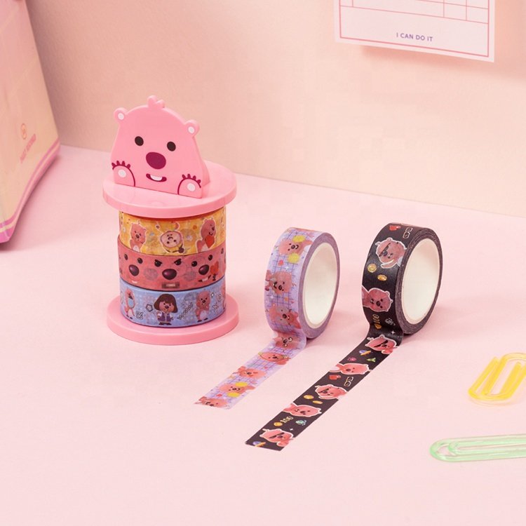 Multiple Colour Washi Tape Kawaii Cartoon Patterns Japanese Paper School Stationery sticker For Office