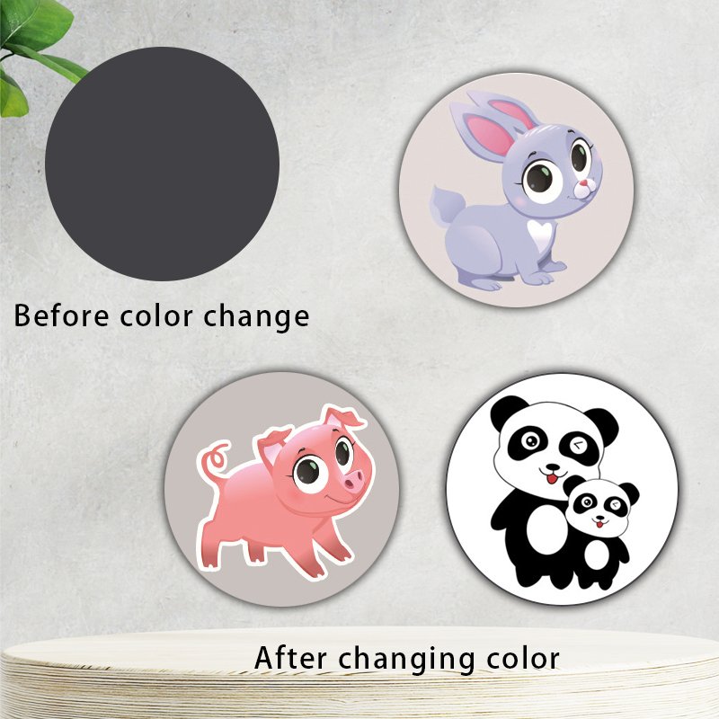 Cartoon Thermochromic Stickers Children's Toilet Training Stickers Can be Customized Thermochromic Stickers