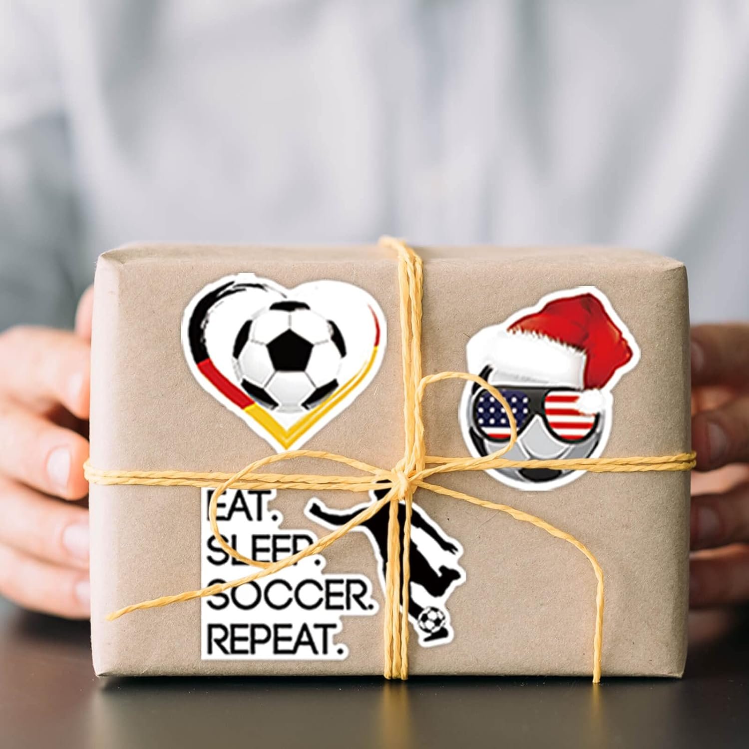 Sports Cool Label Waterproof Self Adhesive Die Cut Soccer Cartoon Football Stickers Vinyl Sticker