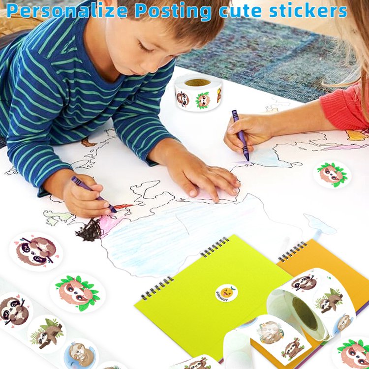 Wholesale Smiley Face Emojis Toy Cartoon Stickers Classroom Children's Reward Label Box Seal Sealing Sticker Custom Logo