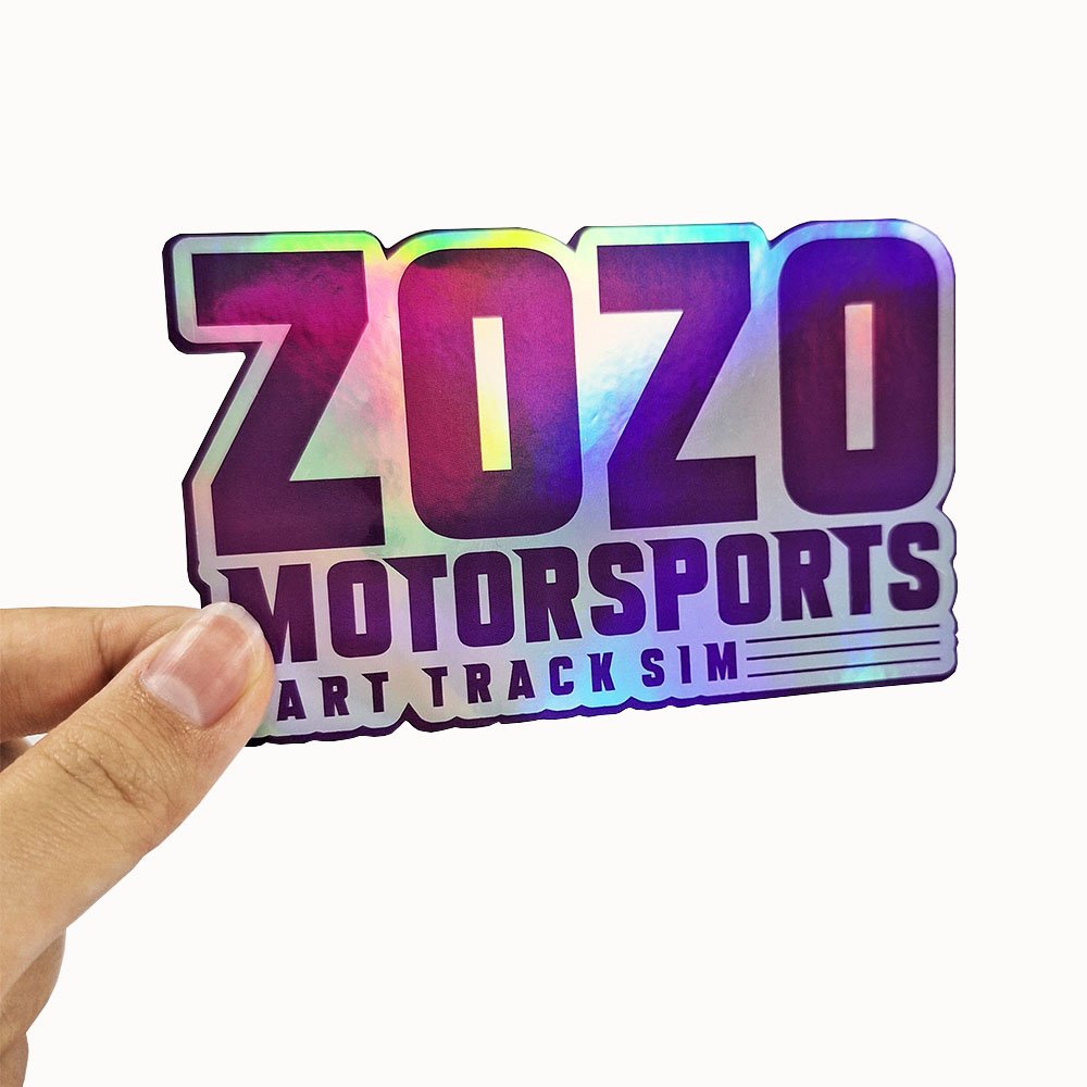 Wholesale customized personalized cartoon laser holographic sticker, permanent offset printing logo sticker