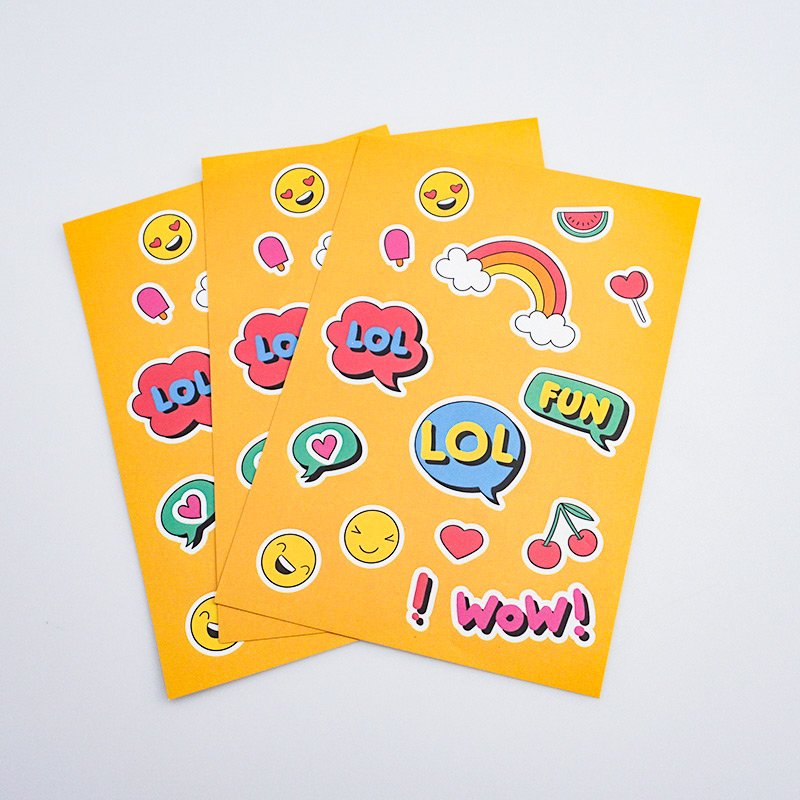 Custom Adhesive Labels Printing Eco Kiss Cut Paper Material Journal Planner Sticker