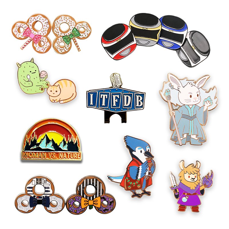 China Experienced Metal Crafts Manufacturer Make Custom Enamel Pins Metal Sticker Pins for Phone Decorations