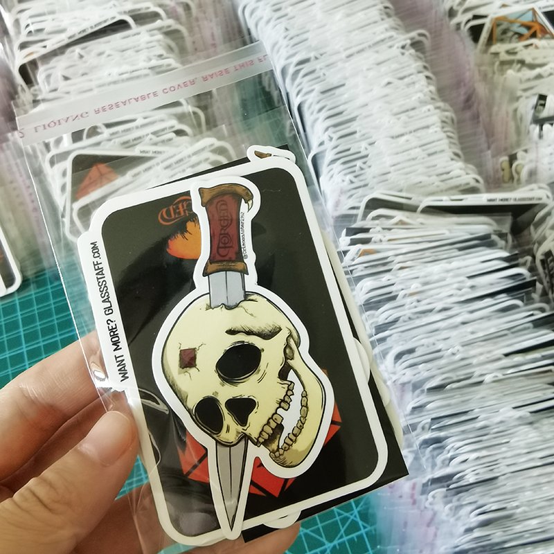 Waterproof Die cut Cartoon Sticker with Printing Head Card Cartoon Custom Sticker Packs