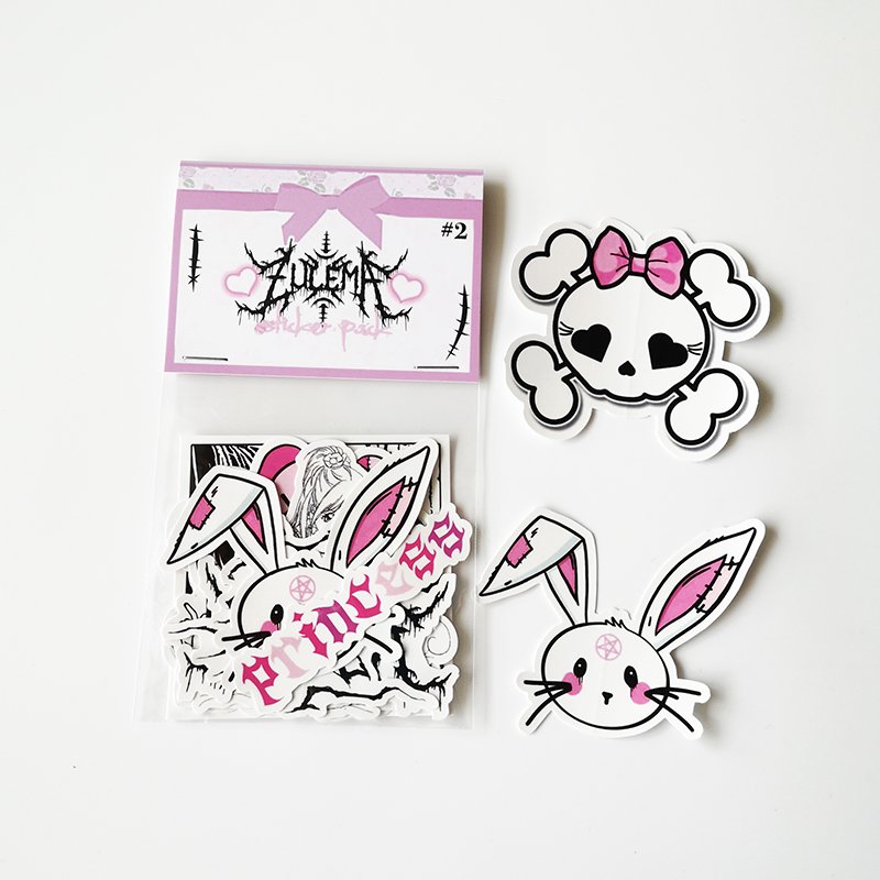 Waterproof Die cut Cartoon Sticker with Printing Head Card Cartoon Custom Sticker Packs
