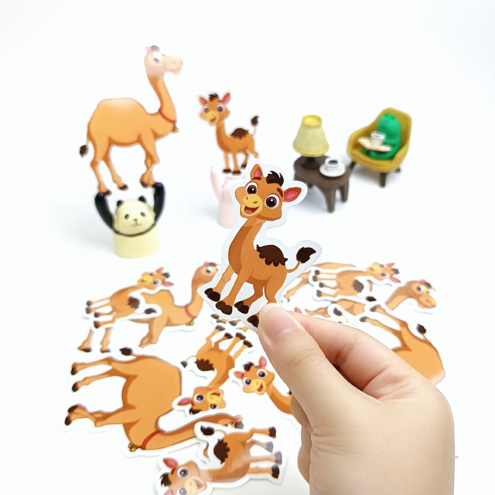 Factory custom waterproof vinyl die cut stickers printing adhesive cartoon die cut stickers