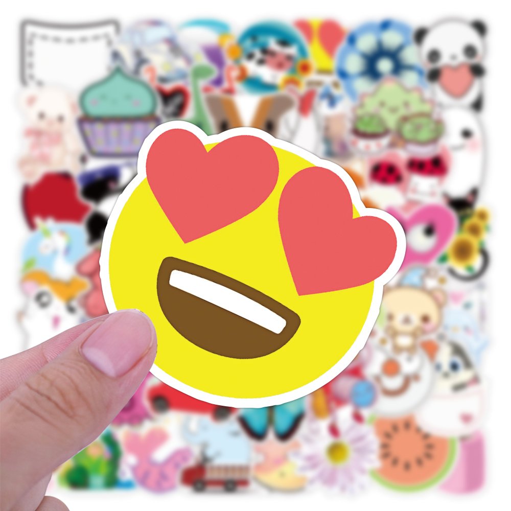 50pcs Colorful ctue cartoons graffiti stickers packs for motorcycle suitcase guitar notebook wholesale pvc