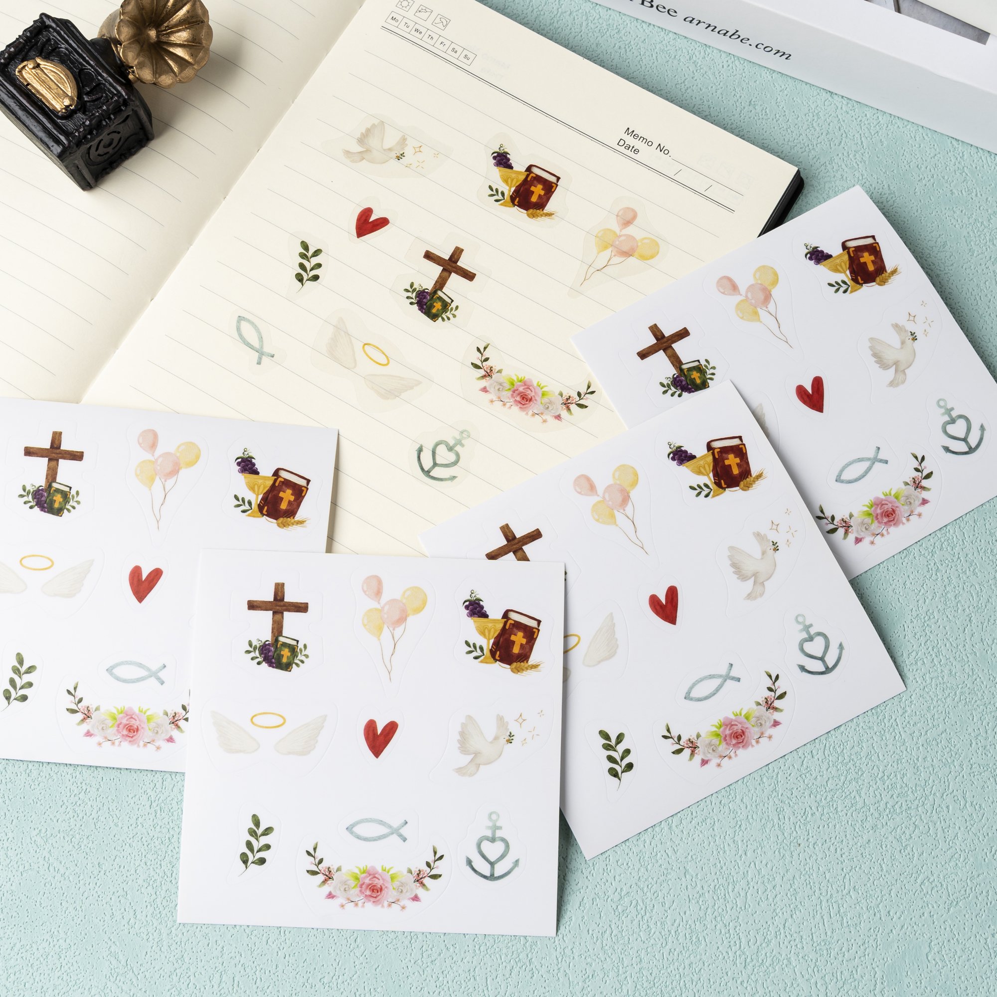 Custom logo Designed Cute Animal Vinyl cartoon Stickers for Kids Paper Decorative Kiss Cut Sheets No MOQ label sticker
