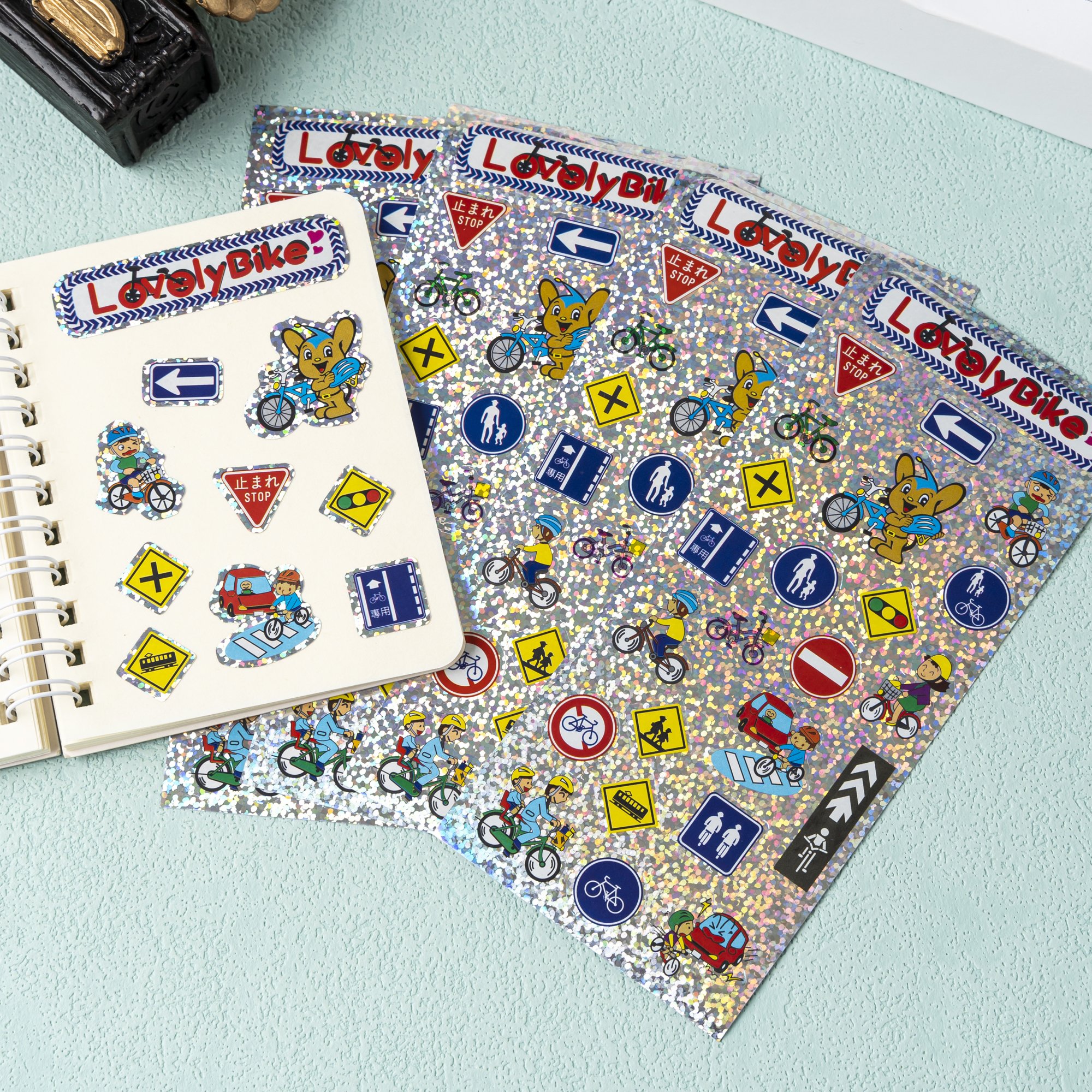 Custom logo Designed Cute Animal Vinyl cartoon Stickers for Kids Paper Decorative Kiss Cut Sheets No MOQ label sticker