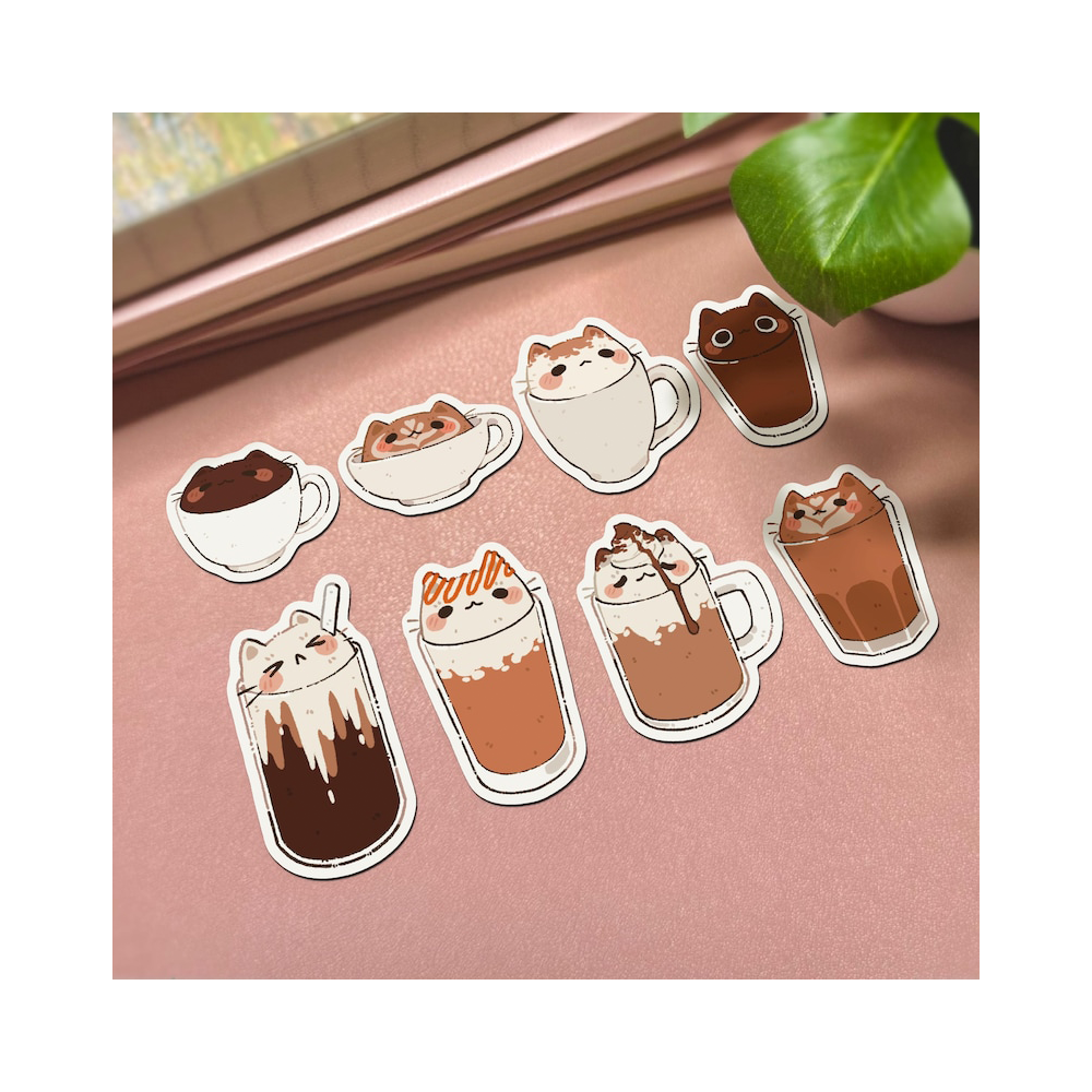 Kawaii Stickers Waterproof Adhesive Cute Cartoon Decorative Custom Vinyl Sticker Sheet