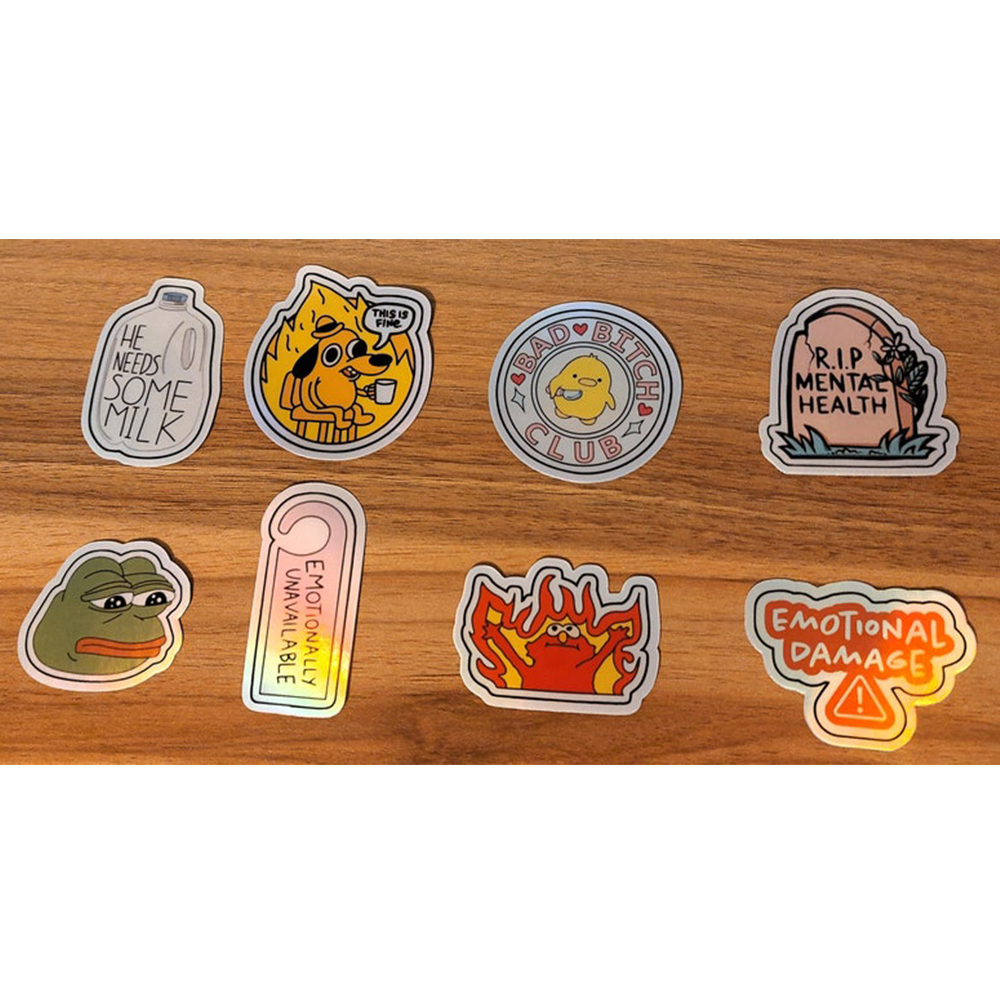 Cartoon Stickers DIY Self-Adhesive Die Cut Custom Funny Anime Character Cartoon Stickers