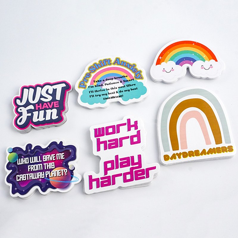 Wholesale Free Sample Waterproof OEM Cartoon Logo Custom Sticker Die cut Printed PVC Anime Stickers