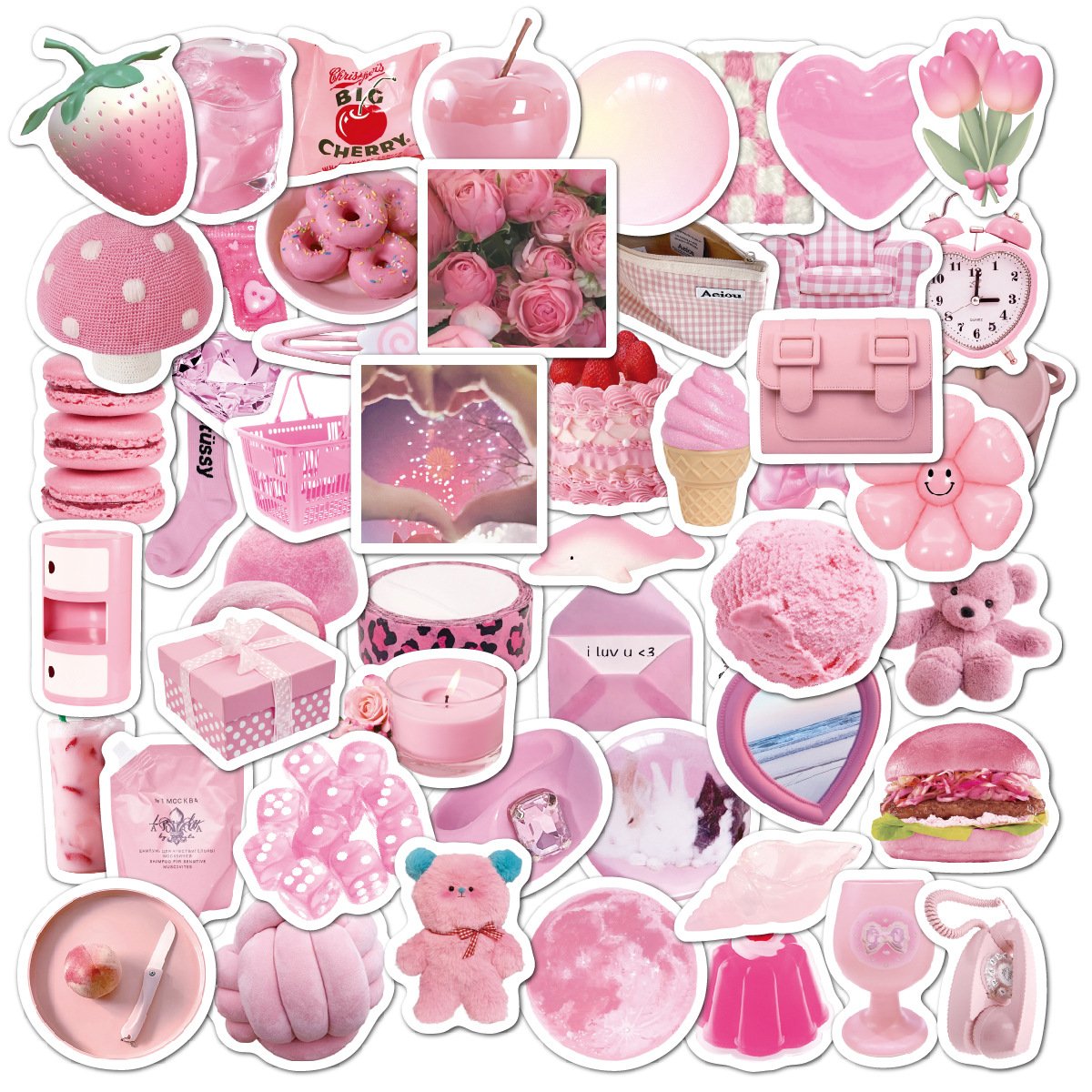 Premium 50Pcs Each Lovely Sticker Collection Mobile Phone Cup Notebook Graffiti Girl Hand Oook Decoration Cartoon Sticker