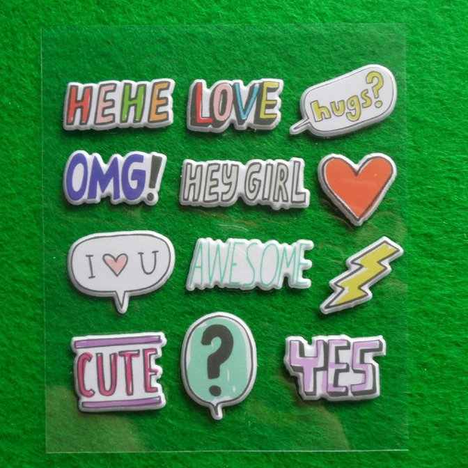 Custom puffy sticker sheet for kids wholesale cartoon children stickers 3d bubble puffy stickers