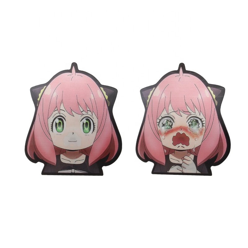 2023 new produce cartoon 3D motion sticker anime lenticular sticker car die cut stickers anime