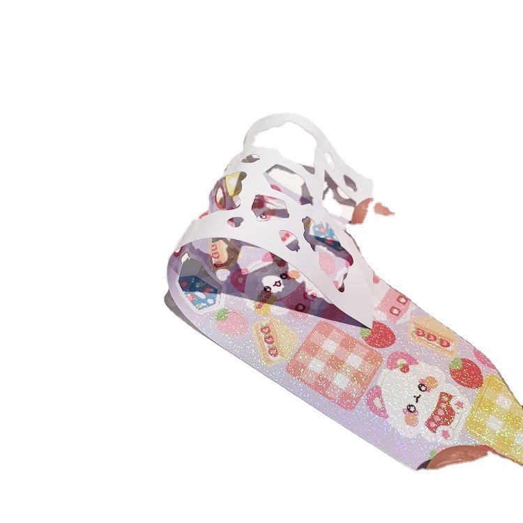 High Quality Shimmering Custom Printed Stickers Kiss Cut Colorful Thick Glitter Planning Stickers