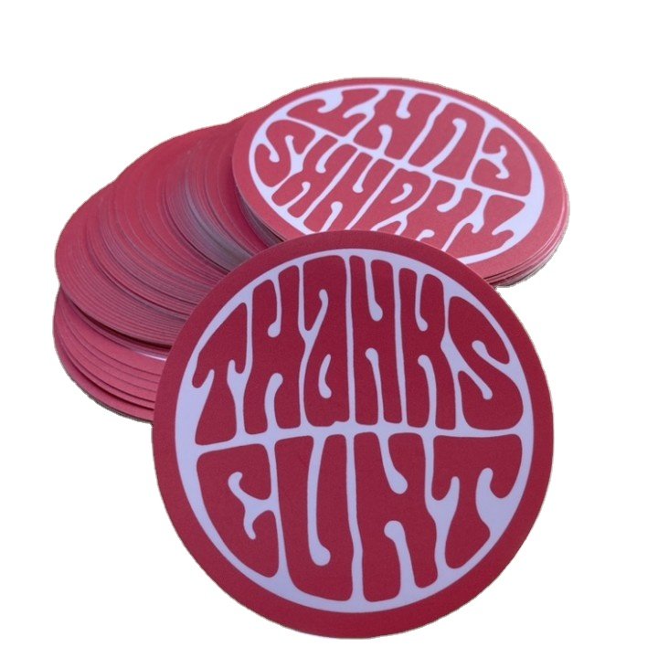 UV Printing Company Logo Label Stickers Custom Outdoor Waterproof Adhesive Vinyl PVC Cartoon for Bumper Stickers