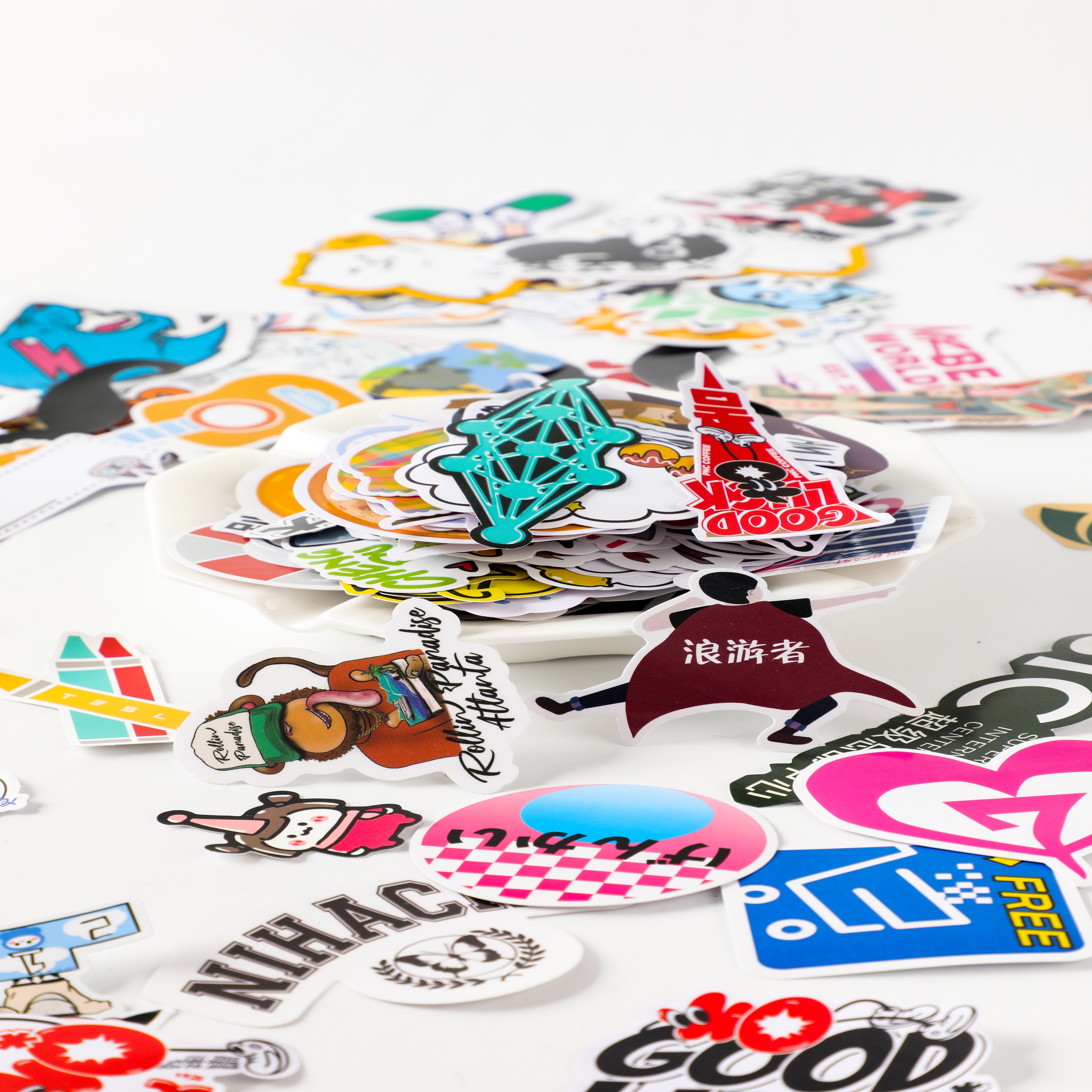 PVC Custom Sticker Sheet ins Printing Cut Cartoon Vinyl Cute Sticker Sheet Die Cut Waterproof Cartoon Sticker
