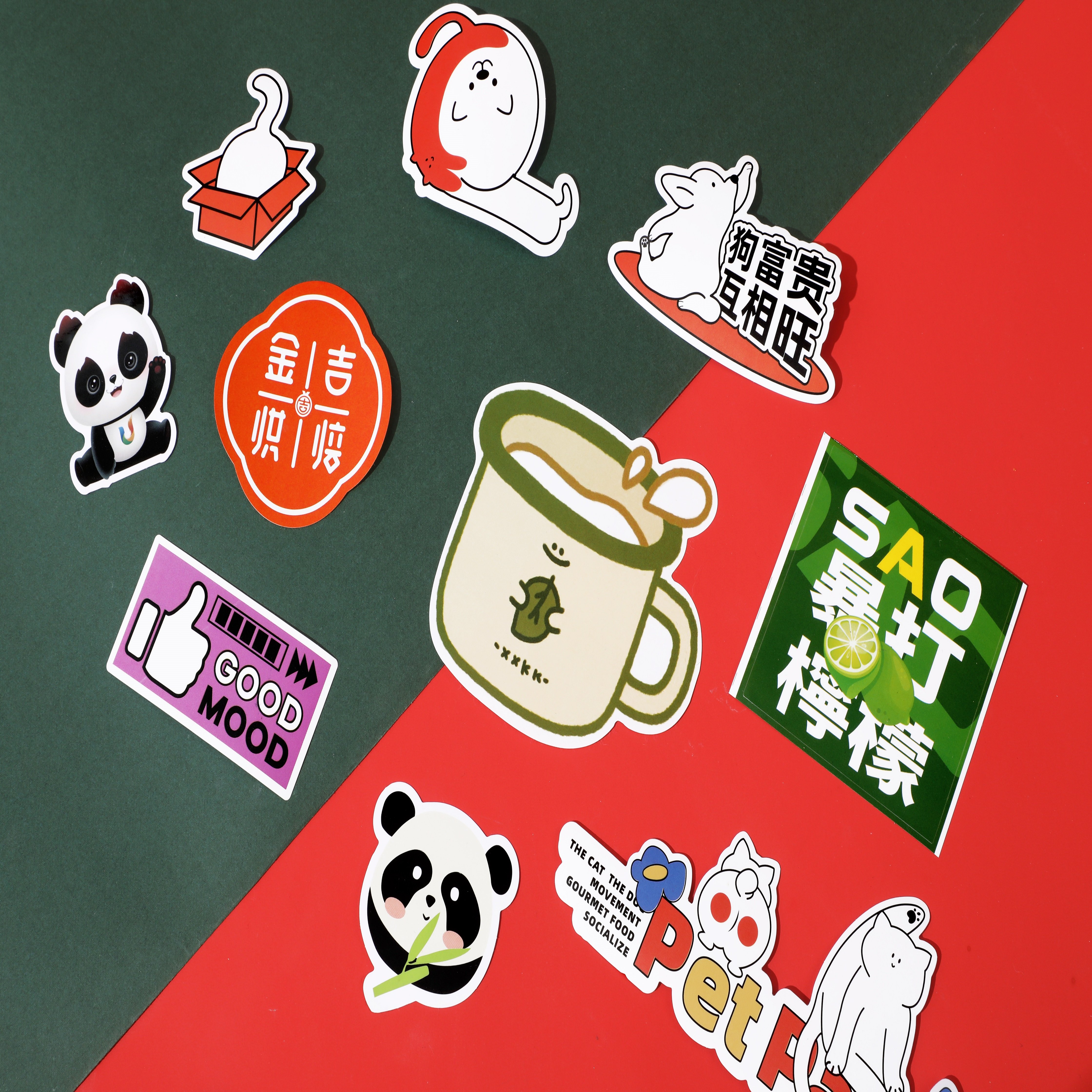 PVC Custom Sticker Sheet ins Printing Cut Cartoon Vinyl Cute Sticker Sheet Die Cut Waterproof Cartoon Sticker