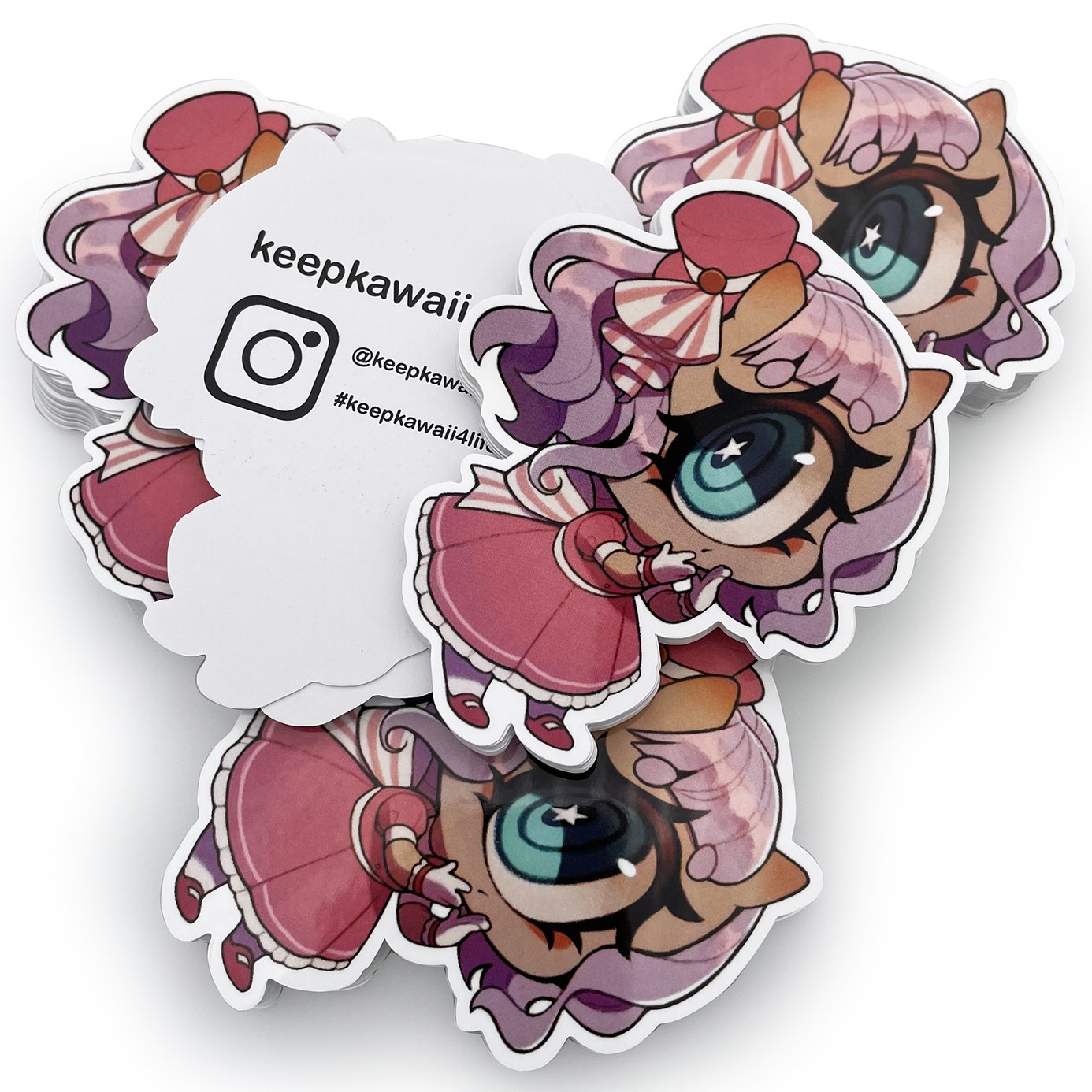 Self-adhesive Glossy Vinyl Die Cut Sticker Back Side Printing LOGO Cartoon Individually Stickers
