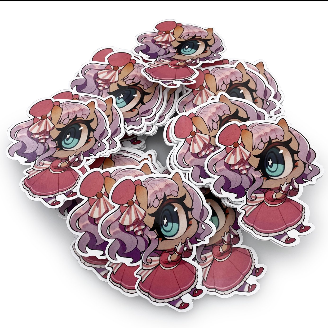 Self-adhesive Glossy Vinyl Die Cut Sticker Back Side Printing LOGO Cartoon Individually Stickers