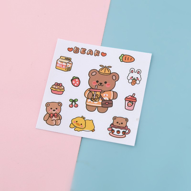 Cute Cartoon Sticker Silver Hot Seal Metal Handbook Sticker for Girls for Masking