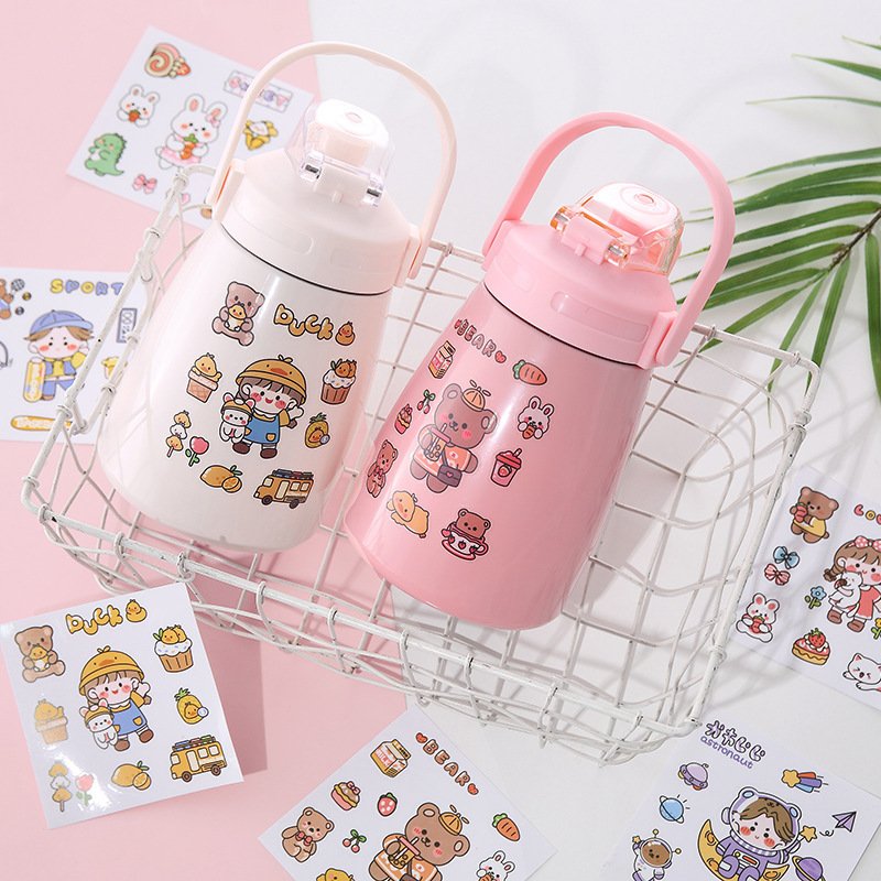 Cute Cartoon Sticker Silver Hot Seal Metal Handbook Sticker for Girls for Masking