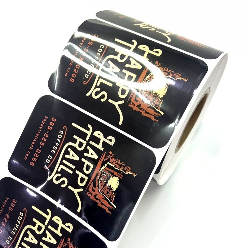 wholesale etiquette autocolante roll labels for food containers bottles glass Logo stickers