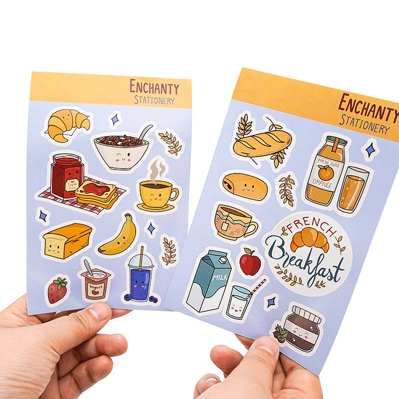 Customized Printed Waterproof Paper Vinyl Self Adhesive Custom Sticker Sheet Cartoon Kiss Cut Glitter Sticker
