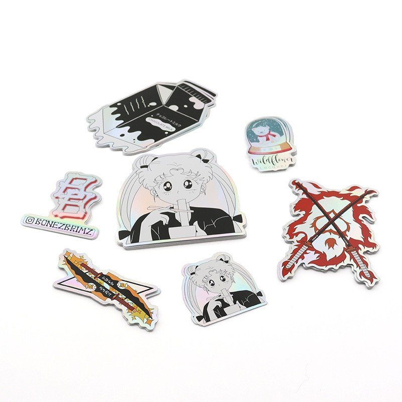 Gold Supplier Custom Design Personalized Logo Self Adhesive PVC Holographic Cartoon Die Cut Sticker