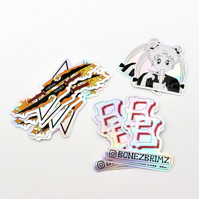 Gold Supplier Custom Design Personalized Logo Self Adhesive PVC Holographic Cartoon Die Cut Sticker