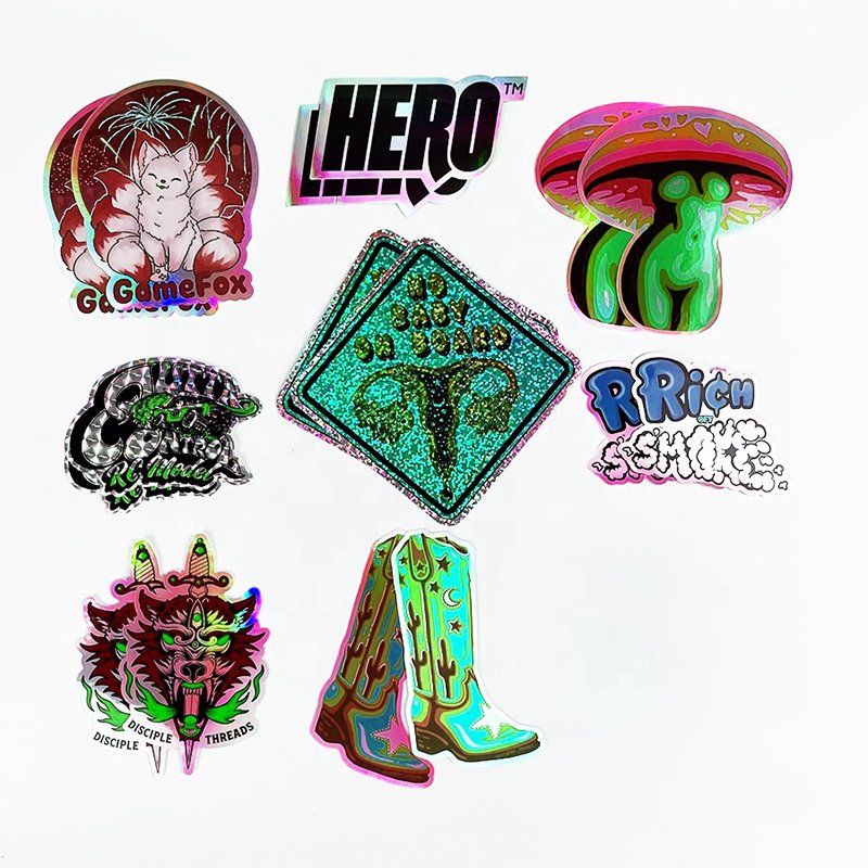 Cartoon Adhesive Funny Holographic Stickers A4 3m Vinyl Weed Matte Reusable Sticker Pack Custom Kiss Cut Vinyl Sticker Sheet