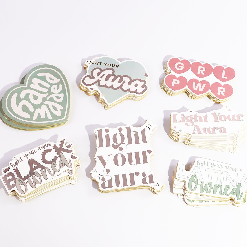 Custom sticker sheet cute logo sticker self-adhesive printing waterproof vinyl promotional die cut cartoon sticker