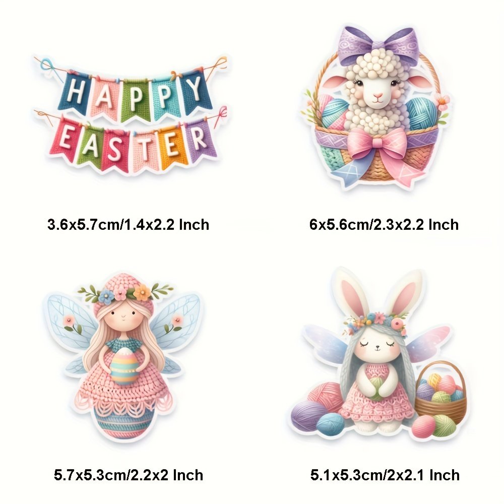 Wholesale Custom Rabbit Easter Cartoon Stickers Kawaii Scrapbooking 44 pcs DIY Crafts Decoration Journal Envelope Bunny Decals
