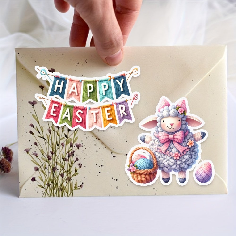 Wholesale Custom Rabbit Easter Cartoon Stickers Kawaii Scrapbooking 44 pcs DIY Crafts Decoration Journal Envelope Bunny Decals