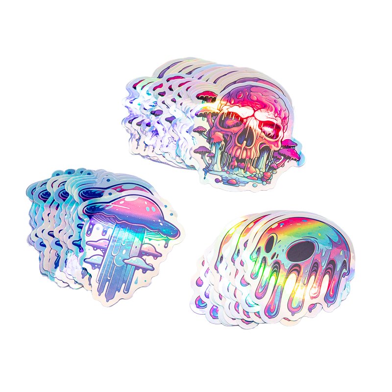 Customised Print Waterproof Reusable Sticker Permanent Logo Label Sticker Car Decorative Laser Die Cut Sticker