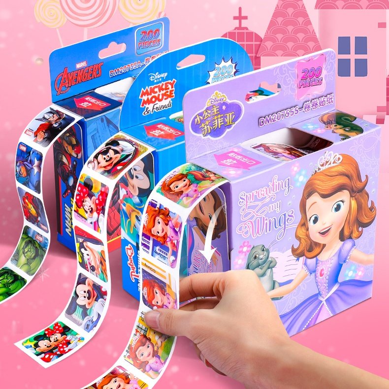 spiderman cartoon sticker princess reward sticker kindergarten self-adhesive small prize gift decoration stationery sticker