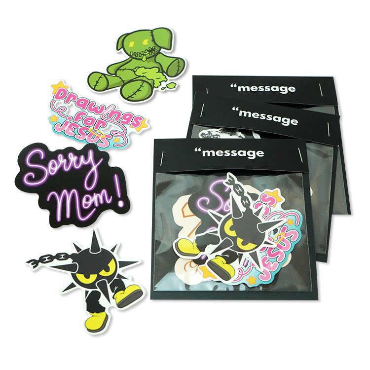 custom design vinyl stickers bulk die cut high quality funny cartoon sticker momo 100 pc per pack korea
