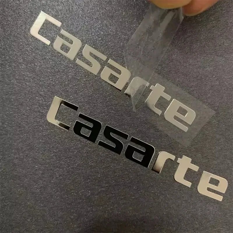 OEM/ODM Custom Waterproof Electroplate Self-Adhesive Transfer 3D Letters Metal Logo Stickers For Gift Box Package Label