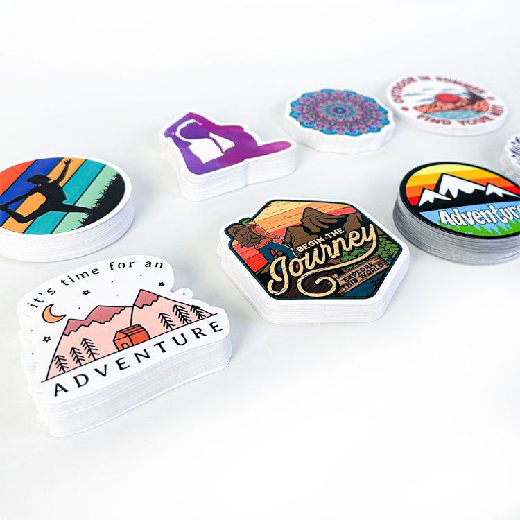 UV Resist Outdoor Waterproof Sticker Sheets Car Stickers Print Logo Vinyl PVC Labels Custom Holographic Die Cut Stickers